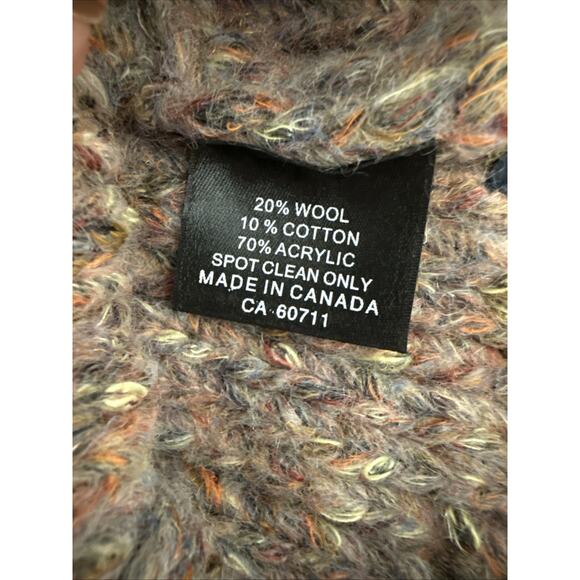 Norla Canada Winter Wool Blend Colorful Knit Womens OS Beanie Hat Warm Ski Boho - Picture 6 of 7